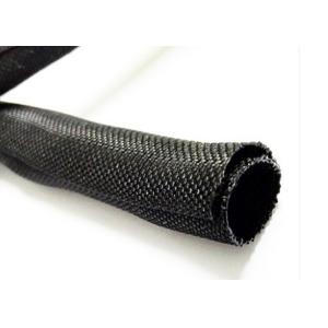 Buy cheap Polyester Braided Split Loom Sleeve , Flexible Cable Self Wrapping Sleeving Custom from wholesalers
