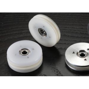 Ivory White Combined Wheel Ceramic Wire Guide Pulley For Coil Winding Machine