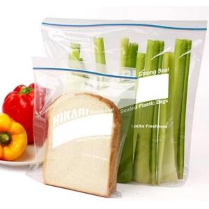 Buy cheap Color box packing 50 count custom LDPE clear reclosable plastic k bag, zipper bag with red line on the top, bageas from wholesalers