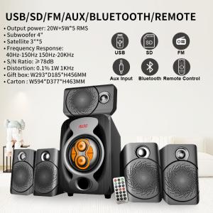 Buy cheap 5.1 Home Theater Speaker System with 90W Output Power and USB/SD/FM Support Apt-x from wholesalers