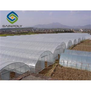 Buy cheap 275g/m2 100m Plastic Gutter Single Span Greenhouse from wholesalers