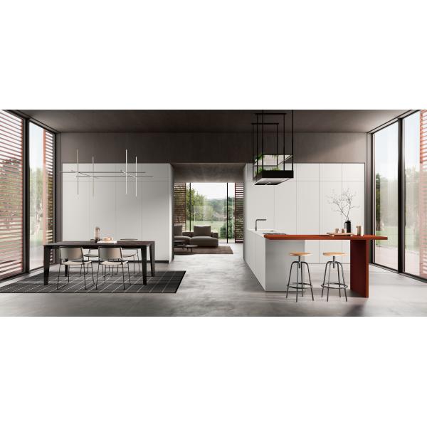 Customized Red And White Kitchen Cabinets Modern Handleless Kitchen Cabinets