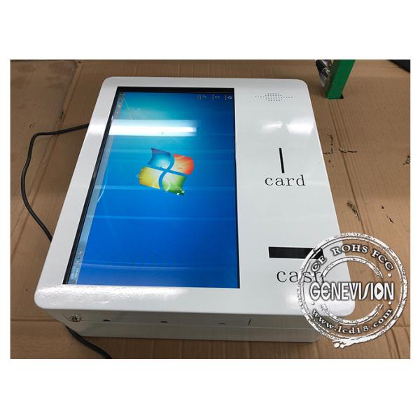 21.5 Inch Wall Mount Smart IR Touchscreen Self Service Machine With Cash