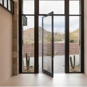 Buy cheap Ultra Clear Insulated Aluminum Glass Partitions For Spring Pivot Door from wholesalers