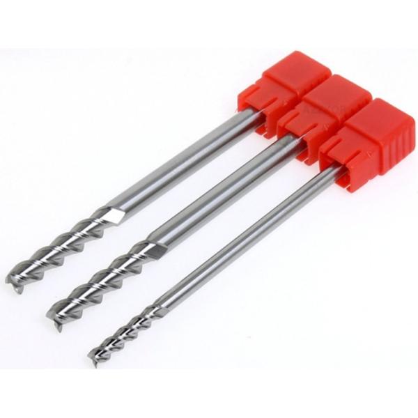 Quality 4F 4mm Carbide Cnc Engraving Bits / Extra Long Flat Solid Carbide Flat End Mill HRC60 for sale