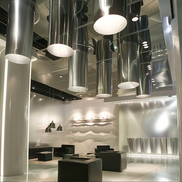 Quality 304 / 316 / 201 / 430 Modern Stainless Steel Ceiling Panels With Custom Finishes for sale