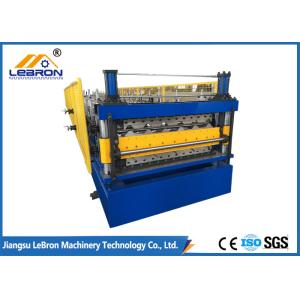 Buy cheap New double layer roofing sheet roll forming machine 2018 new type PLC control automatic roll forming from wholesalers