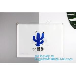 plastic Zippered Envelope k Waterproof PP Bags Seamless Slider Closure Storage