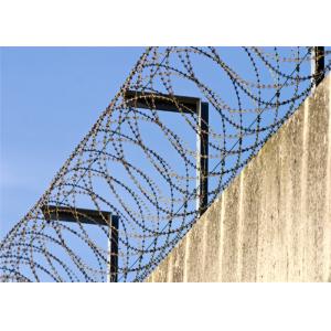 Blade Galvanized Barbed Wire Concertina Mesh Lashings In Coastal Areas