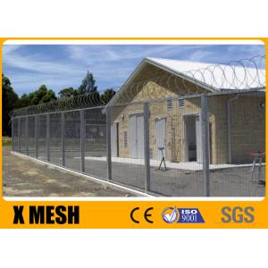Buy cheap Hot Dip Galvanized Anti Climb Mesh Fence 6000mm Height For High Security Prison Field from wholesalers