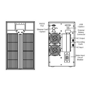 Security Power Supply High Frequency Online UPS System 5KVA With LCD Display