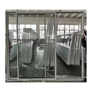 China Lightweight White Aluminium Double Sliding Doors Sound Insulation on sale