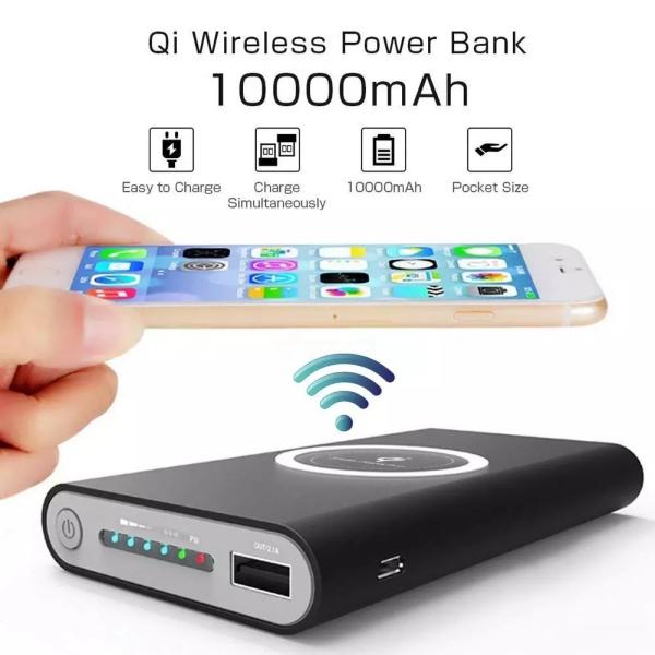 10000mAH Wireless Portable Charger Power Bank Compatible with iPhone X, iPhone 8