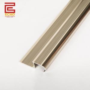 Buy cheap Anti Slip Stair Nose Trim Anodised Aluminum Bullnose Stair Tread Cap from wholesalers
