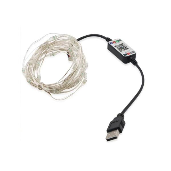 Quality Waterproof Sync Smart Solar Decorative Lights RGB WIFI APP Control LED Copper Wire for sale