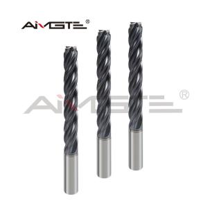 Buy cheap 4 Flute Carbide Step End Mill with Through Coolant AlTiN Coating High Speed Deep Cutting for Steel Titanium Hardened Alloys from wholesalers