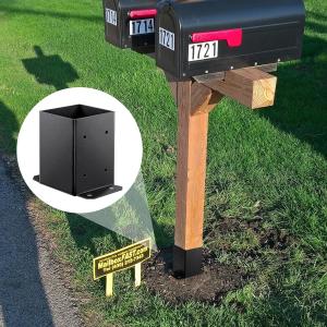 Pavilion Deck Railing Support Customized Heavy Duty Wood Post Brackets in Matte