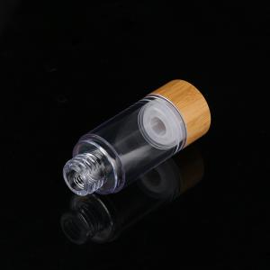 Buy cheap Refillable Transparent 15ml Airless Capless AS Bamboo Pump Bottle from wholesalers