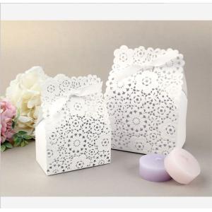 Buy cheap Hollow Luxurious Wedding Candy Box , White Personalized Candy Boxes from wholesalers