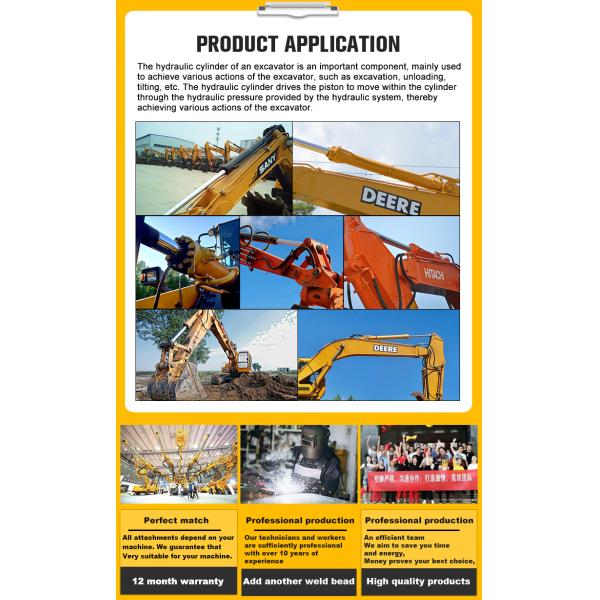 Standard Arm Boom Bucket Excavator Hydraulic Cylinders For Wacker Neuson Nonstandard