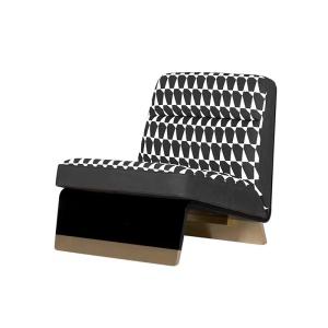 Buy cheap Black White Texture Custom Sofa Bed With Metal Leisure Chair from wholesalers