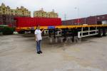 Buy cheap 2 axle flatbed container transportation trailers | TITAN from wholesalers