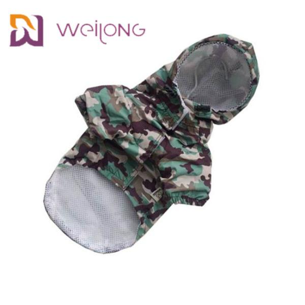 Velcro Opening Camo Pet Dog Waterproof Jumpsuit Mesh Lining