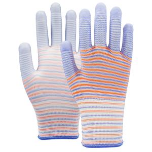 Buy cheap 13 Gauge Polyester PU Palm Coated Gloves With Zebra Design from wholesalers