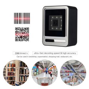2D Desktop Barcode Scanner Omnidirectional Qr Code Reader USB IP54 FCC Approved