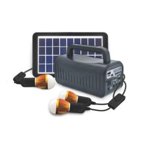 Buy cheap off grid solar energy  portable solar power home system 3W solar lighting system with Radio speaker black from wholesalers