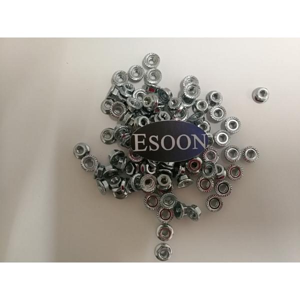 Quality DIN6923-M3-8 Hex Flange Nut Zinc Plated Serrated Mode Coarse Thread for sale
