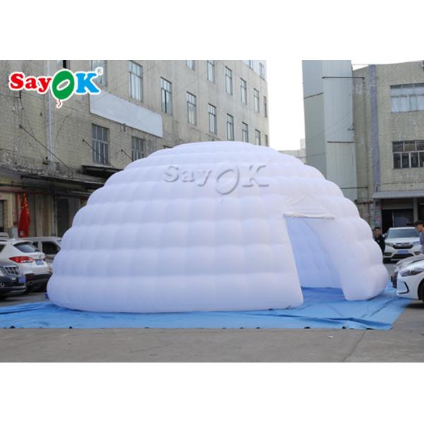 Go Outdoors Air Tent Double Stitching 8m White Inflatable Air Tent / Exhibition Igloo Dome Tent