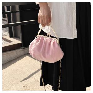 Buy cheap 2024 NEW RETRO FAIRY SOLID COLOR SMALL BAG WHITE HAND PEARL BAG WOMEN'S NET YARN INS SIMPLE CROSSBODY BAG from wholesalers