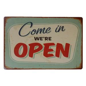 Buy cheap Welcome Tin Sign Door Open Close Metal Signs For Hotel Bar Pub Cafe Garage Wall Or Door Decor 30*20cm from wholesalers