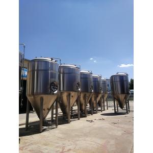 Buy cheap Vertical Jacketed Fermentation Tank Bright Beer Conical Beer Fermenter 3000L from wholesalers