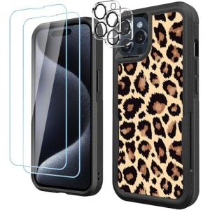 Buy cheap [5 in 1 for iphone 15 Plus Case,with 2 Pack Screen Protector + 2 Pack Camera Lens Protector,Heavy-Duty Tough Rugged from wholesalers