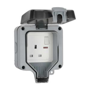 Buy cheap Wall Mounted Power Outlet Socket Outdoor Charging Poles Plastic Switch Box IP66 Wheatherproof from wholesalers