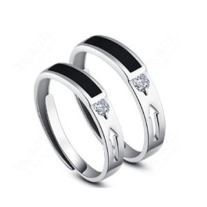 Buy cheap Korean version of the opening couple rings sterling silver jewelry product