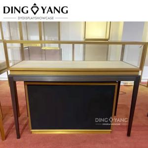 Buy cheap Golden Black Modern Rectangle Jewelry Showcase With Locking Bottom Cabinet from wholesalers
