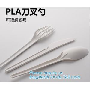 Buy cheap PLA cutlery |knife|fork|spoon,EN13432 certificate PLA Cutlery fork,Disposable and biodegradable PLA tableware,bagease pa from wholesalers