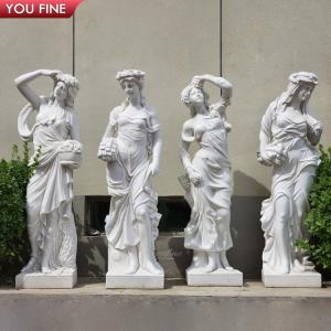 Buy cheap Classical Garden Sculpture White Marble Four Season Goddess Statue from wholesalers