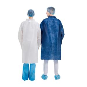 CE FDA Disposable Lab Coats , Full Sleeve Disposable Medical Jacket