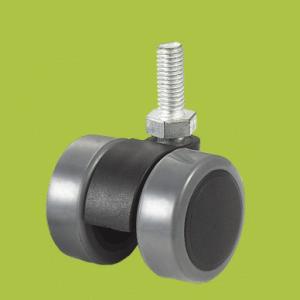 Buy cheap thread stem casters double wheels,PVC PA swivel caster 35mm from wholesalers