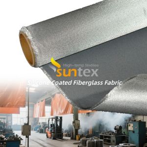 Double Sided Silicone Coated Fiberglass Fabric Welding Blanket with Temperature
