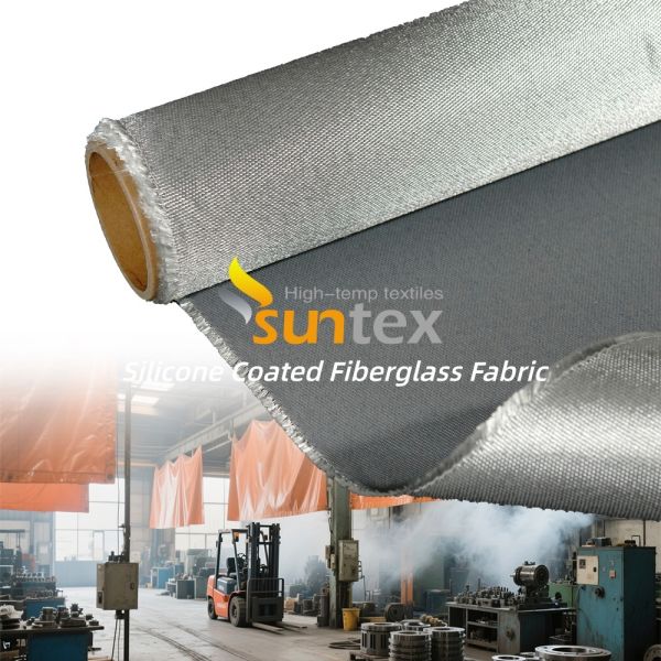 Fireproof Silicone Coated Fiberglass Fabric with Temperature Resistance -50°C to