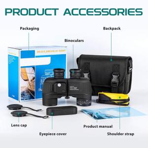 Buy cheap Waterproof Military Powerful Compact Binoculars With Internal Rangefinder Compass from wholesalers