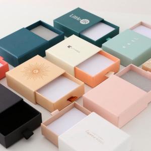 Buy cheap Square Small Jewelry Packaging Boxes 250gsm Cardboard Paper Drawer Box from wholesalers