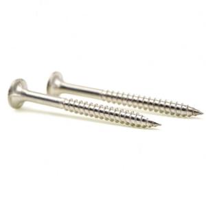 Buy cheap Internal Hex Drive Bugle Batten Screw 304 Stainless Steel Decking Screws W/4 Ribs T17 U Thread from wholesalers