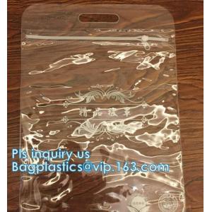 PVC EVA vinyl slider top zipper bag for skin care sets, Holographic Laser PVC