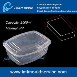 Buy cheap professional of big clear 2500ml rectangular plastic container and boxes with lid mould product